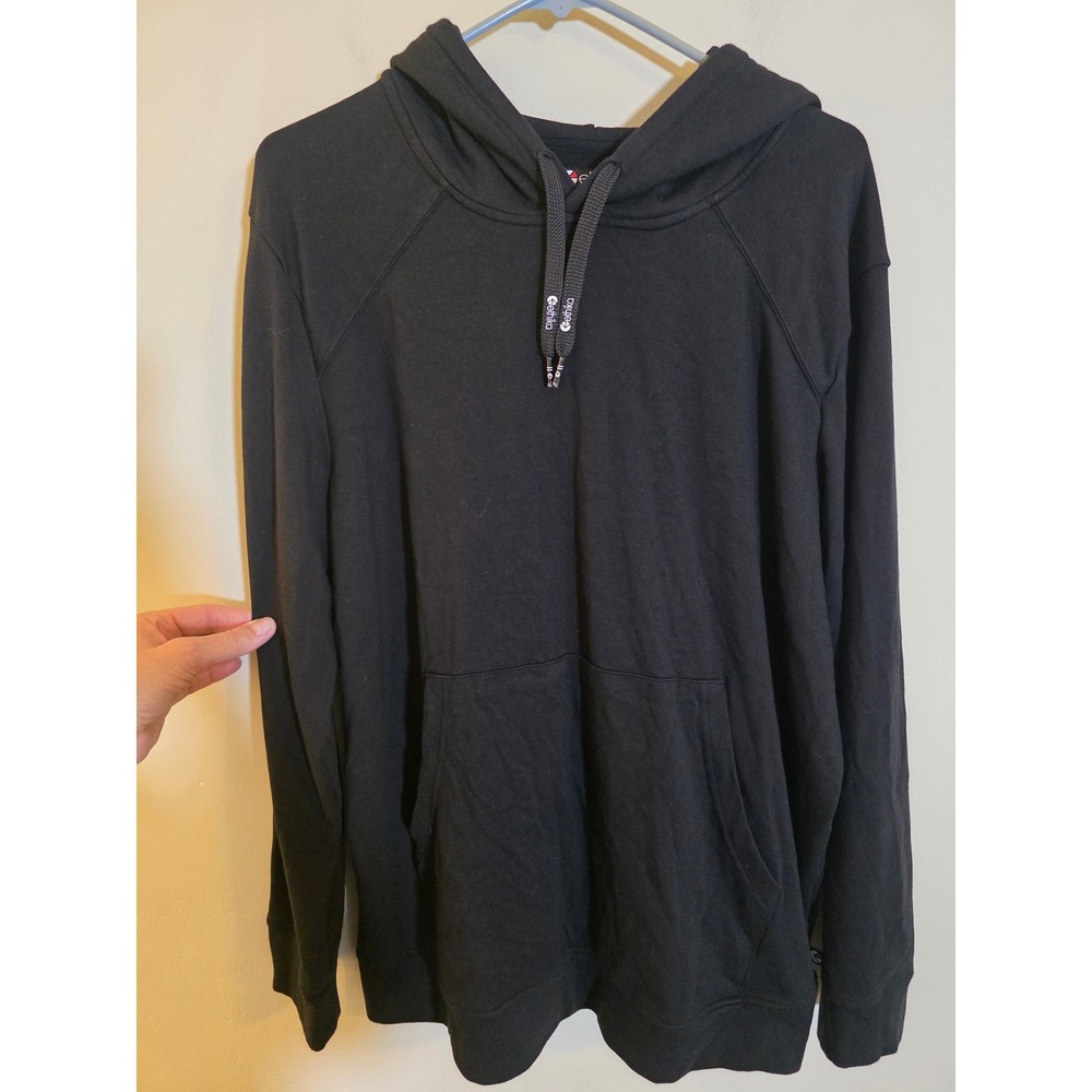Ethika Mens Black Raglan Sleeve Pullover Hoodie Sweatshirt Large‎ RN 139885
